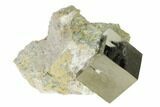 Natural Pyrite Cube In Rock - Navajun, Spain #152279-1